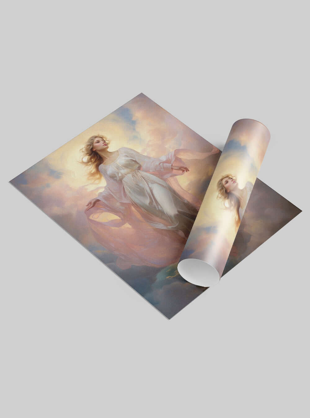 Hebrews 11:1 - Angelic Figure - Bible Verse Wall Art Poster Print