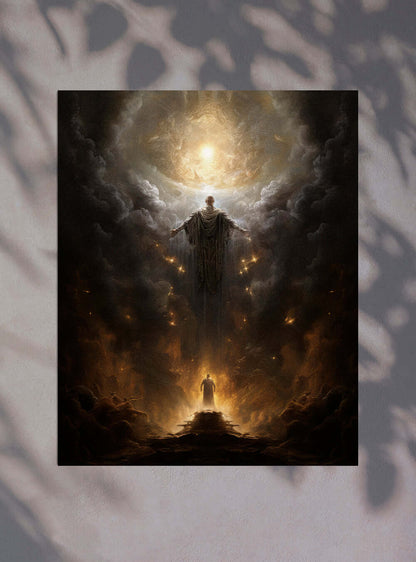 Hebrews 4:13 - Divine Confrontation - Sacred Art Poster Print