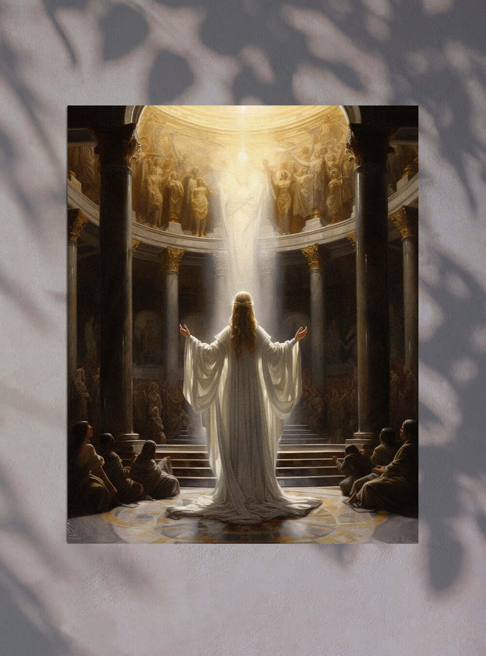 Hebrews 4:14 Revelation Temple Art - Christian Painting Poster Print