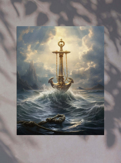 Hebrews 6:19 Majestic Anchor Sacred Art Poster Print