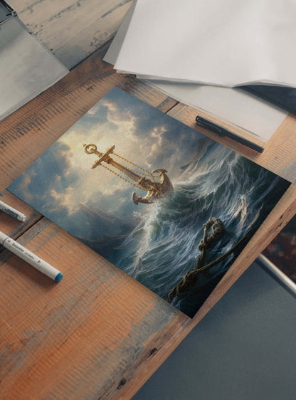 Hebrews 6:19 Majestic Anchor Sacred Art Poster Print