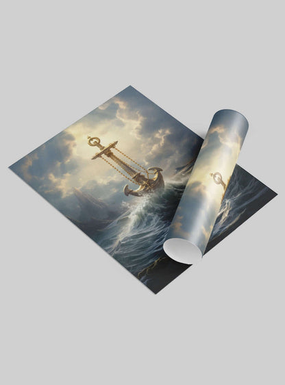 Hebrews 6:19 Majestic Anchor Sacred Art Poster Print