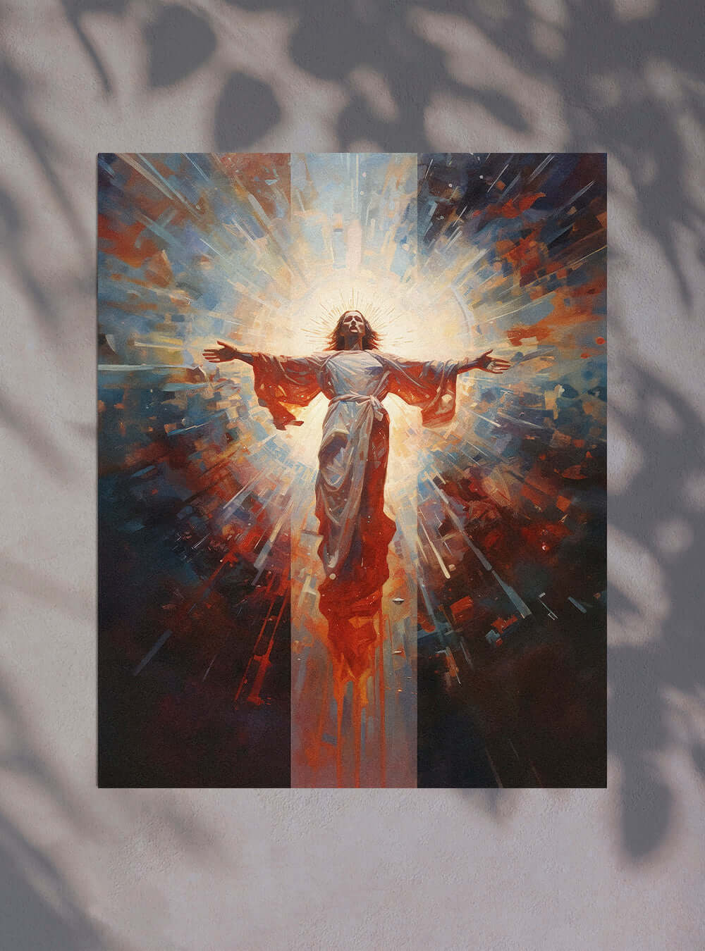 Hebrews 9:14 Radiant Figure Bible Verse Wall Poster Print