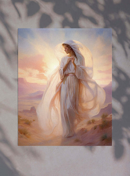 James 1:17 Angelic Sunset Christian Wall Art Poster Print