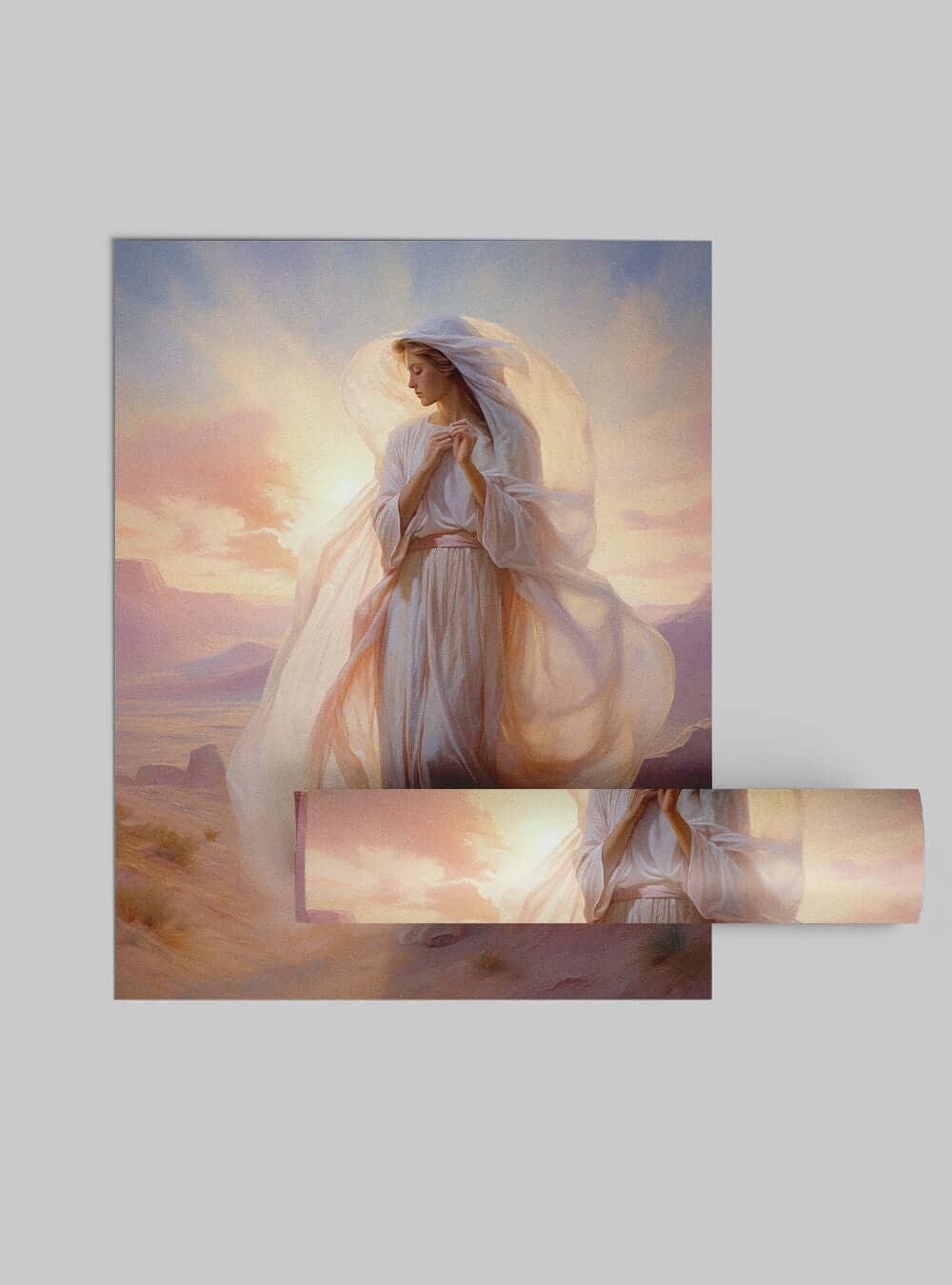 James 1:17 Angelic Sunset Christian Wall Art Poster Print