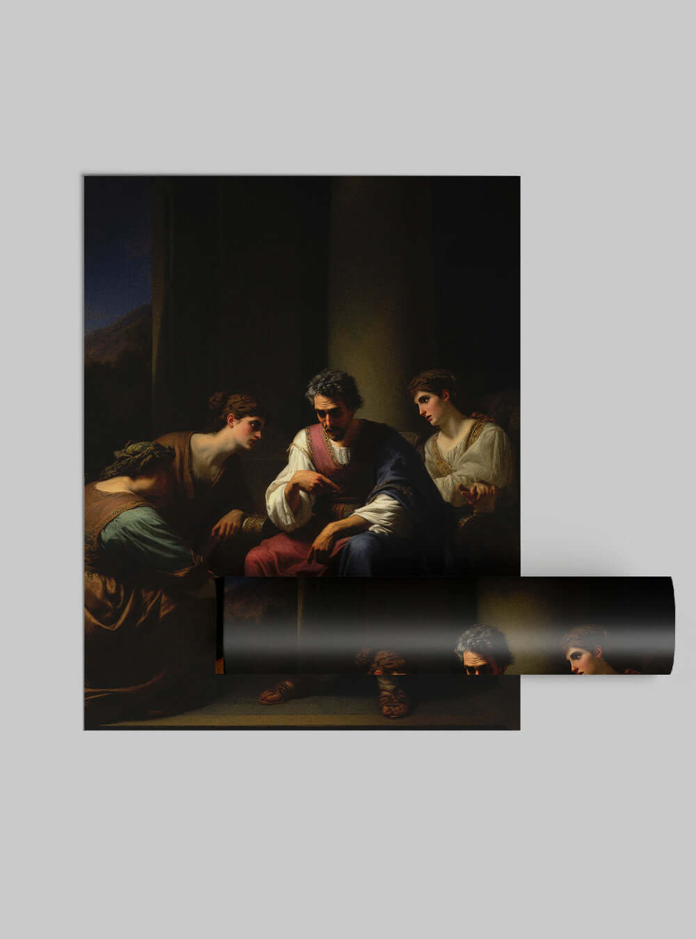 James 2:8 Intimate Scene Christian Painting Poster Print