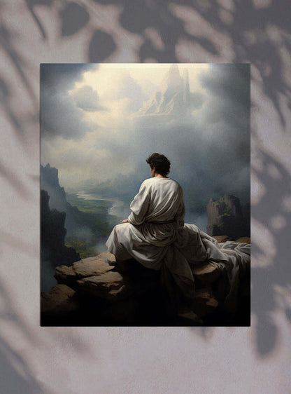 James 4:10 Serene Vista Christian Wall Art Poster Print