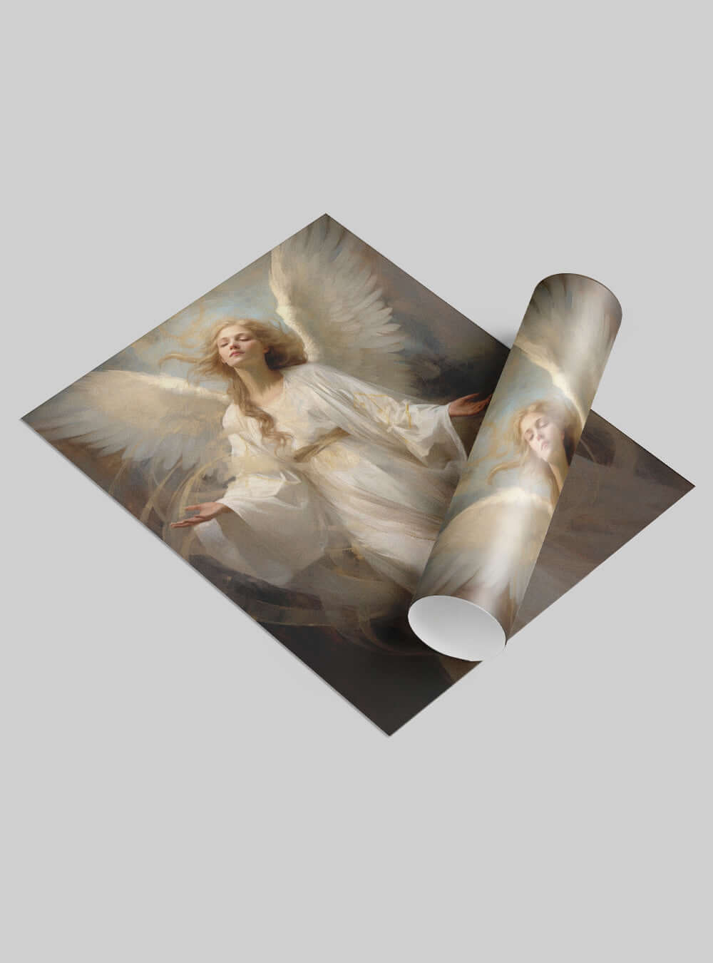 Job 19:25 Angelic Being Bible Art Poster Print