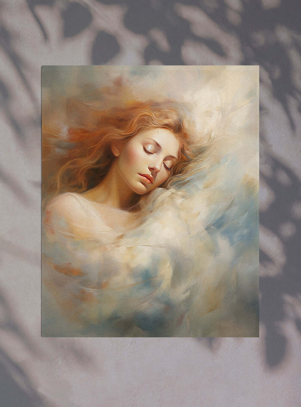 Job 33:4 - Serene Angel Portrait - Christian Artwork Poster Print