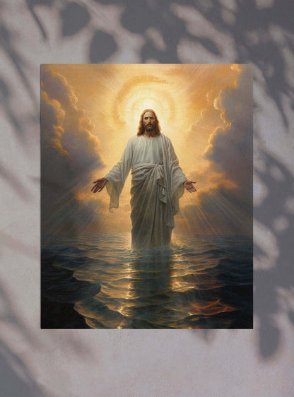 John 1:1 Radiant Figure Christian Painting Poster Print