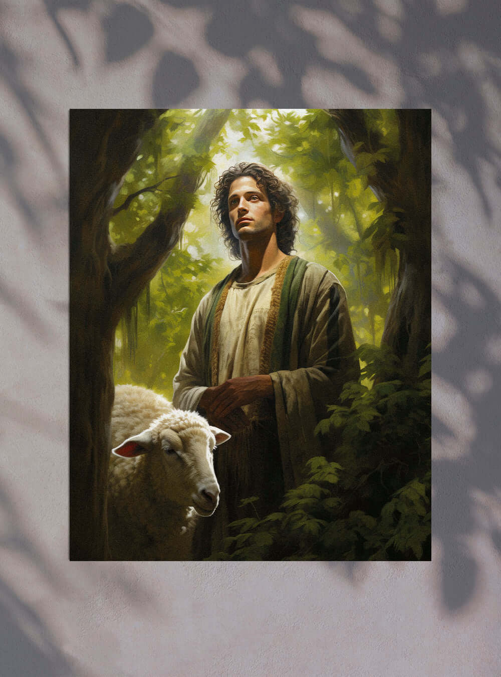 John 10:27 Serene Shepherd - Christian Painting Poster Print