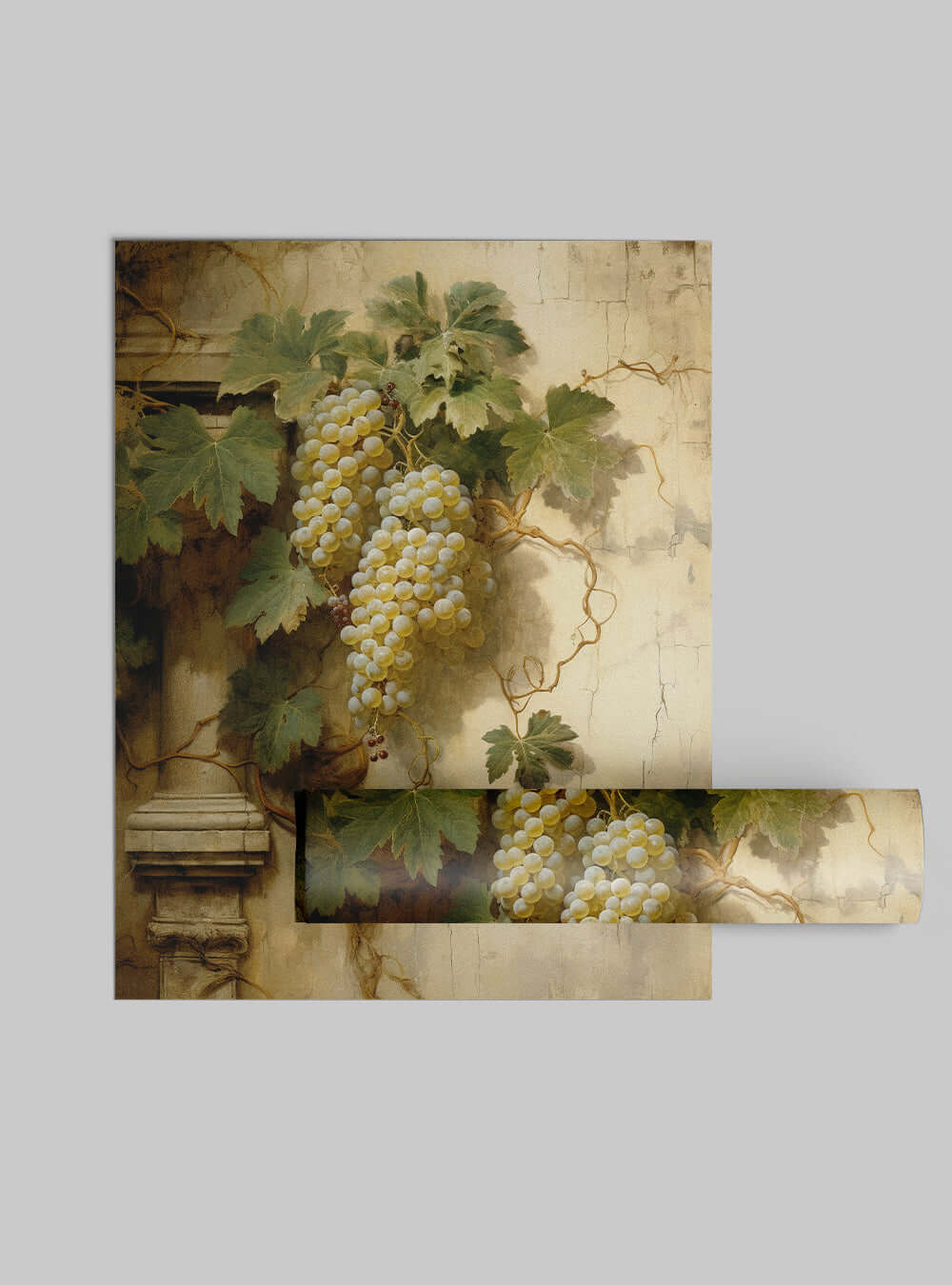 John 15:5 Sun-Kissed Grape Art Christian Painting Poster Print