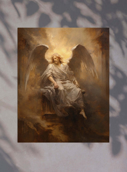 John 16:13 Angelic Canvas-Bible Verse Wall Poster Print