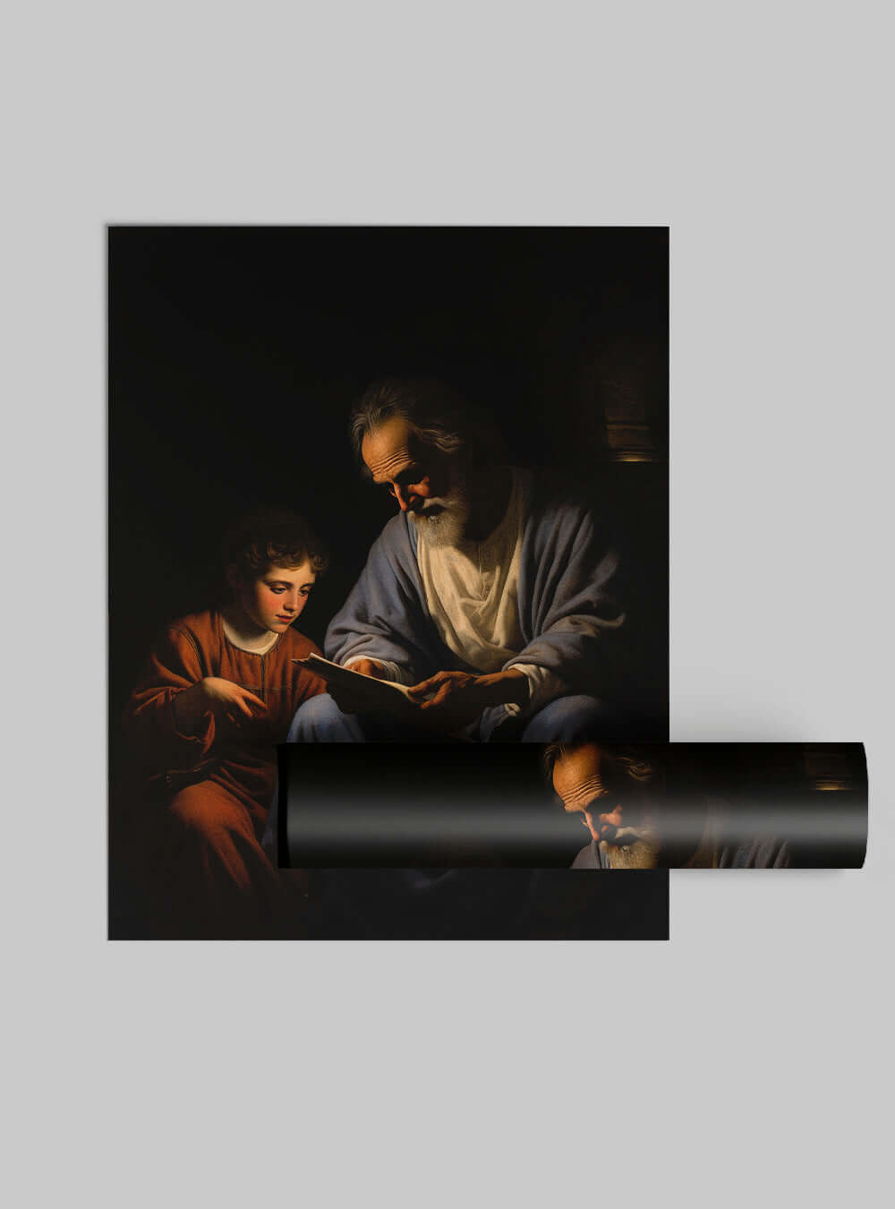 John 17:3 Elderly Man Teaching Poster Print - Modern Art