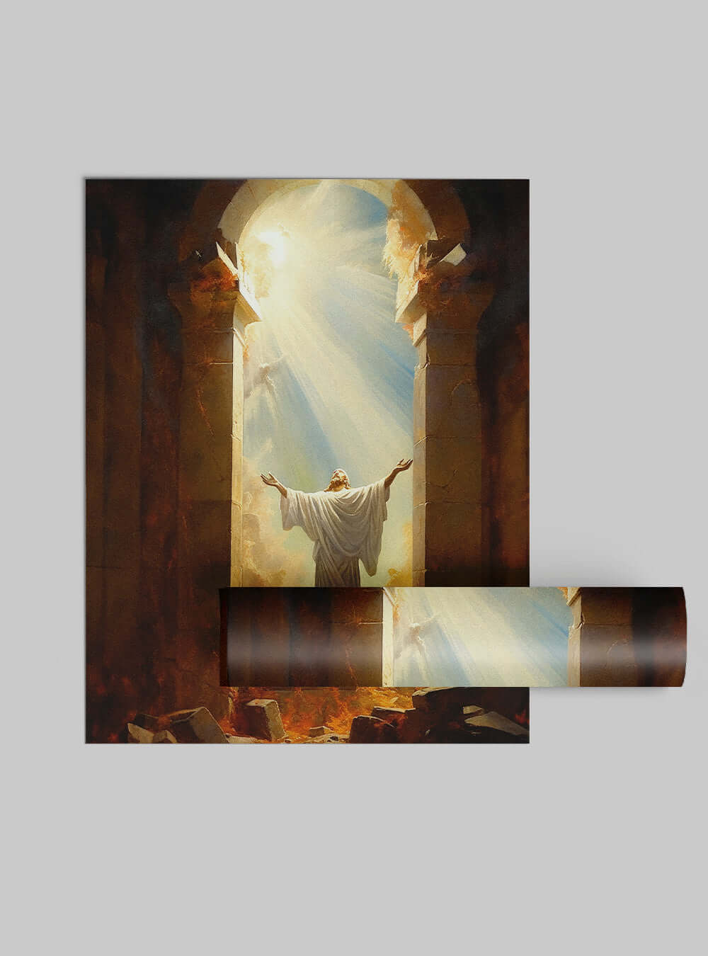 John 2:19 Majestic Figure - Sacred Art Poster Print