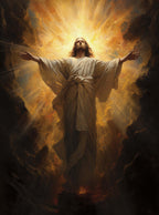 John 3:17 Radiant Figure Bible Art Poster Print