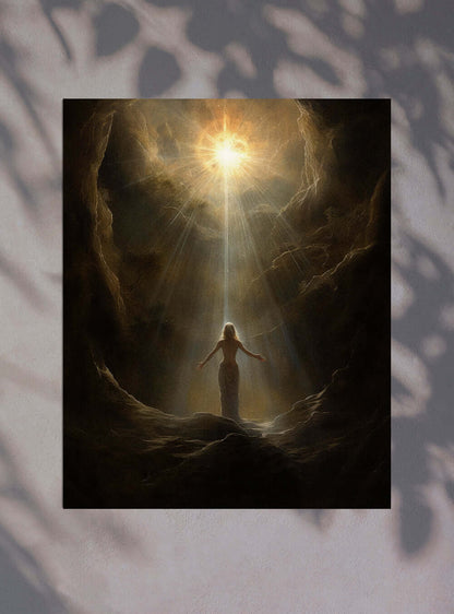 John 3:3 Celestial Figure - Christian Painting Poster Print