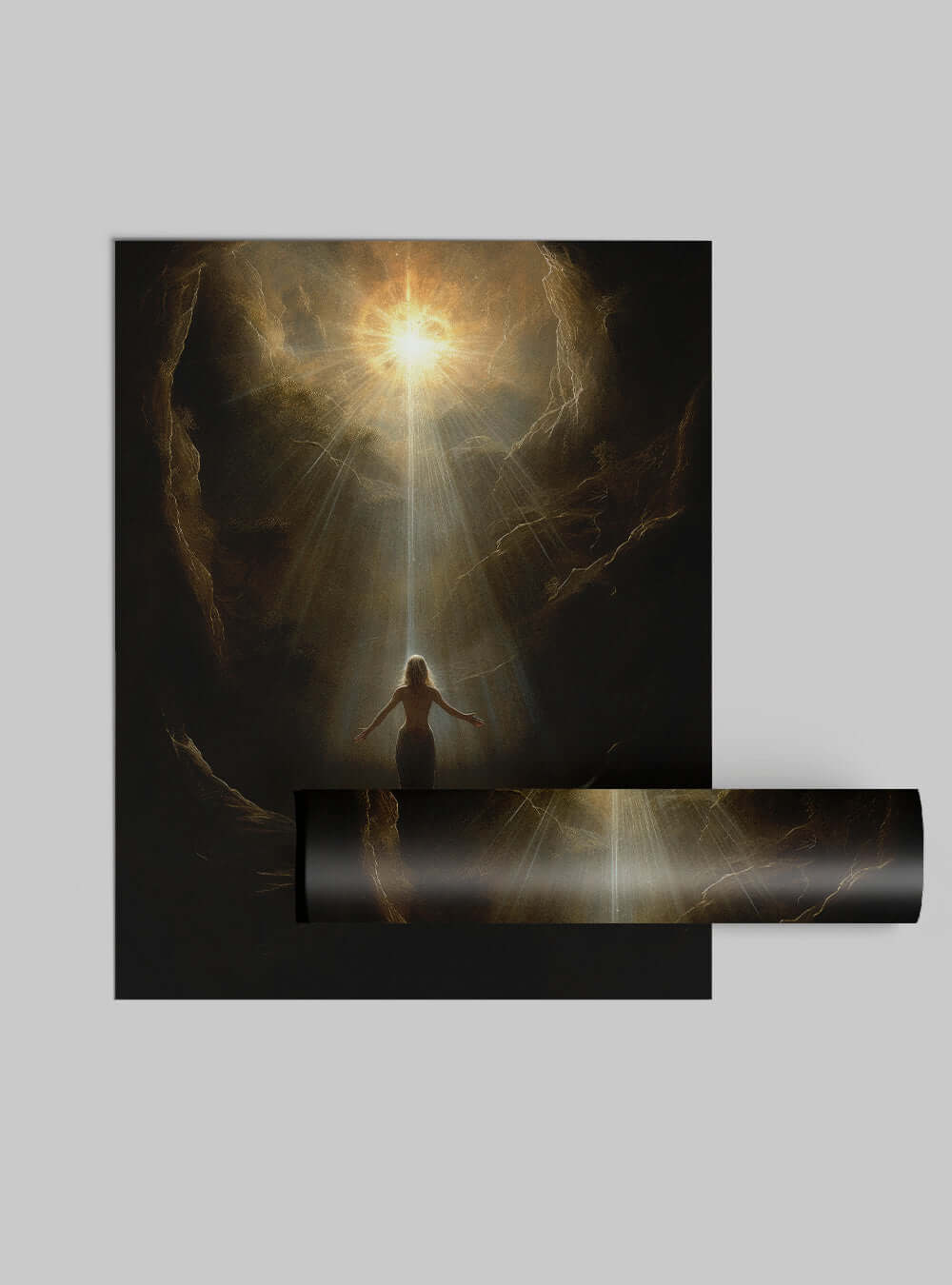 John 3:3 Celestial Figure - Christian Painting Poster Print