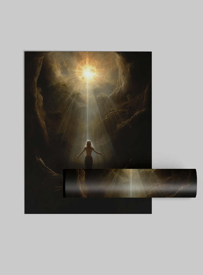 John 3:3 Celestial Figure - Christian Painting Poster Print