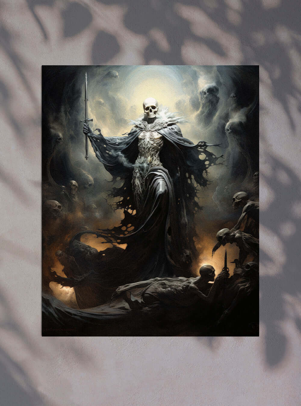 John 3:36 Majestic Skeleton Christian Painting Poster Print