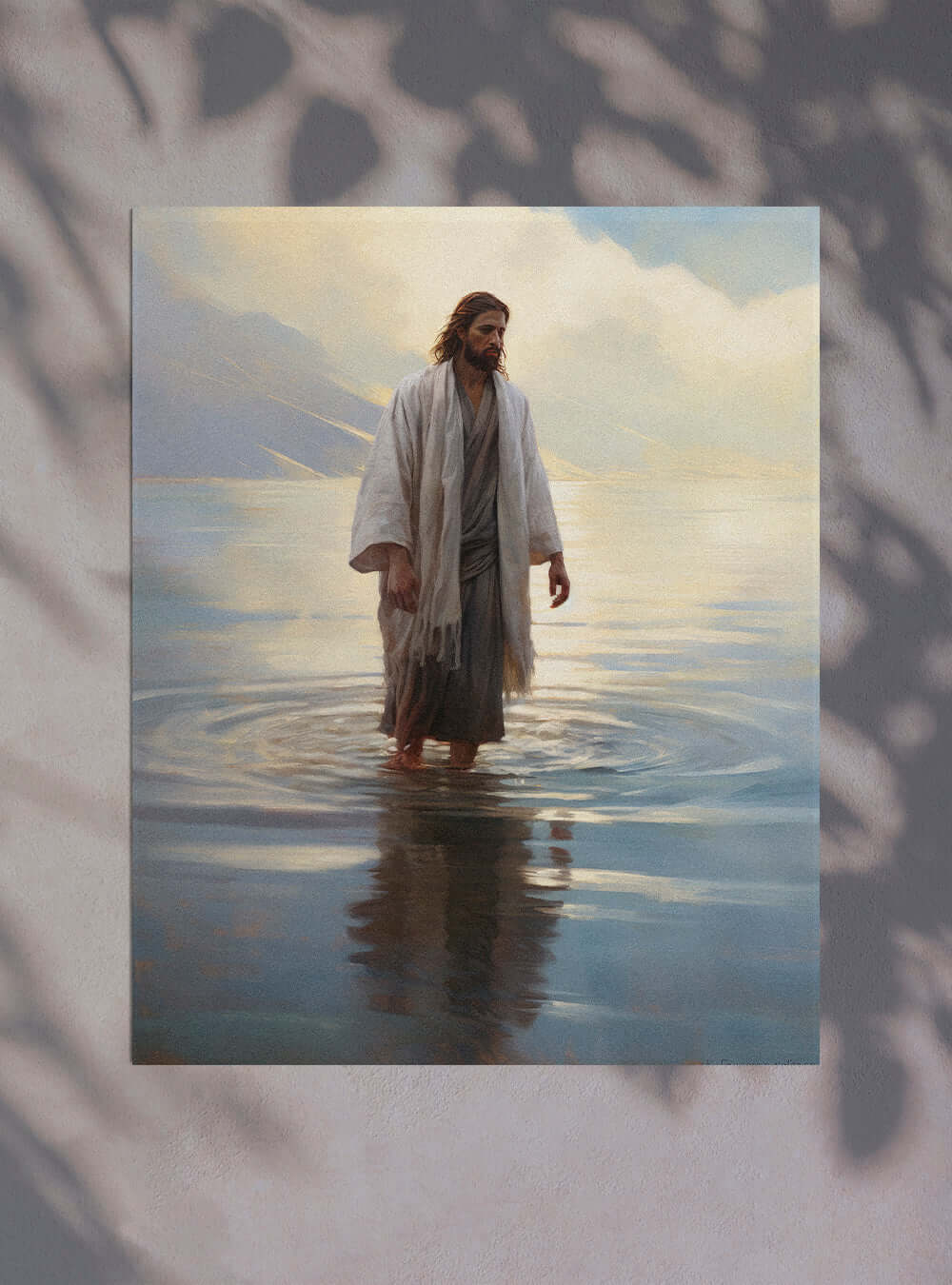 John 6:37 Serene Figure Modern Christian Art Poster Print