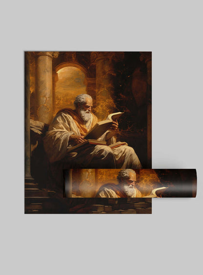 John 8:32 Timeless Scholar-Modern Christian Art Poster Print