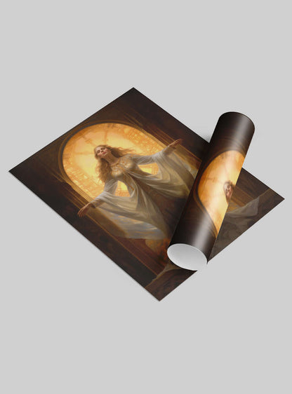 John 9:5 Angelic Figure Sacred Art Poster Print