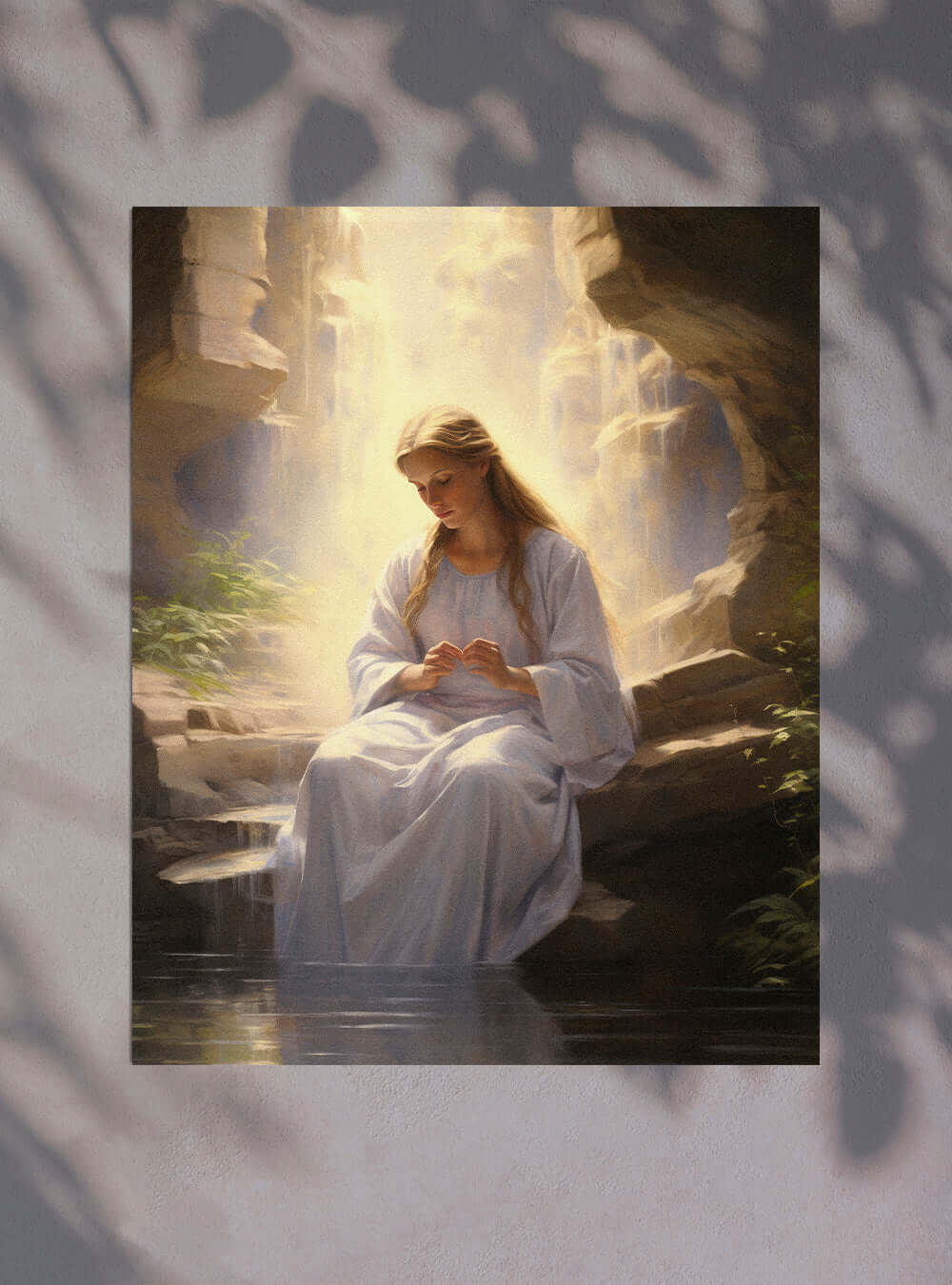 Joshua 1:8 Angelic Figure - Modern Christian Wall Art Poster Print