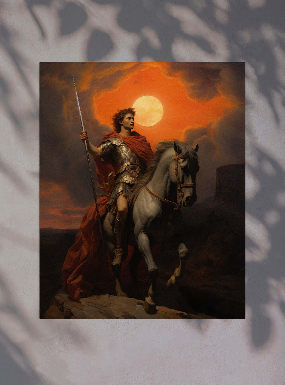 Joshua 1:9 Majestic Warrior Christian Artwork Poster Print