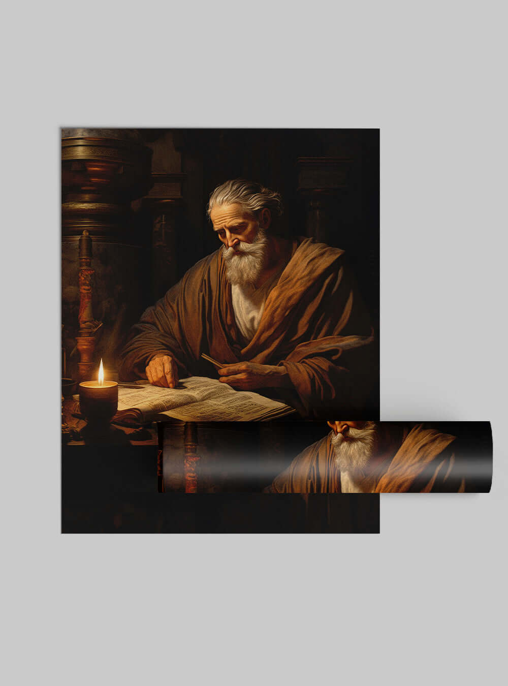 Joshua 22:5 Scholarly Figure Bible Art Poster Print