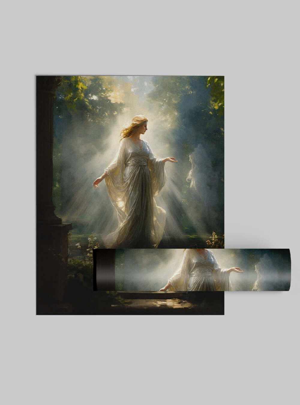 Jude 1:21 Serene Angelic Art | Christian Painting Poster Print