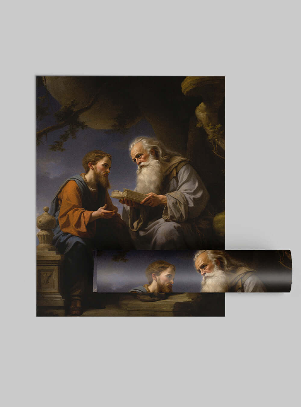 Luke 18:27 - Discourse Duo Christian Artwork Poster Print