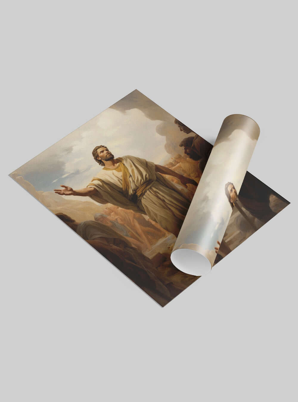 Mark 10:45 Spiritual Leader Art - Christian Painting Poster Print