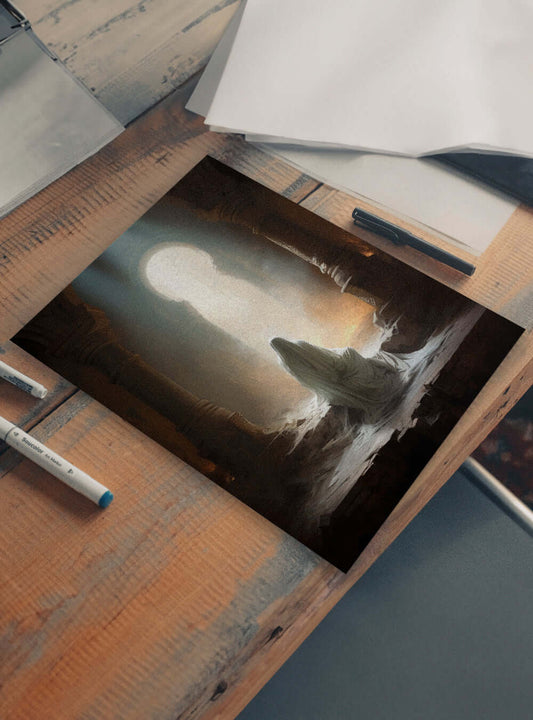 Mark 16:6 Enigmatic Ruins Christian Art Poster Print