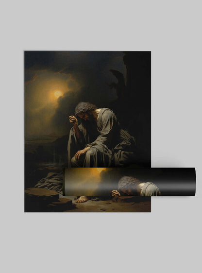 Mark 5:36 Angelic Contemplation Sacred Art Poster Print