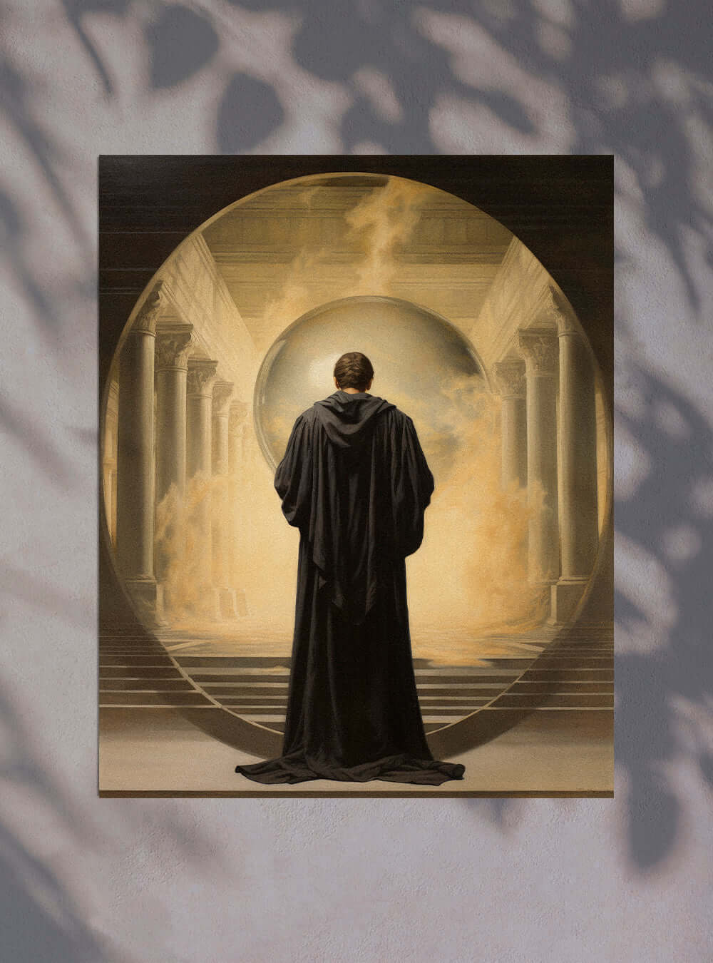 Mark 9:37 | Ethereal Cloaked Figure | Christian Artwork Poster Print