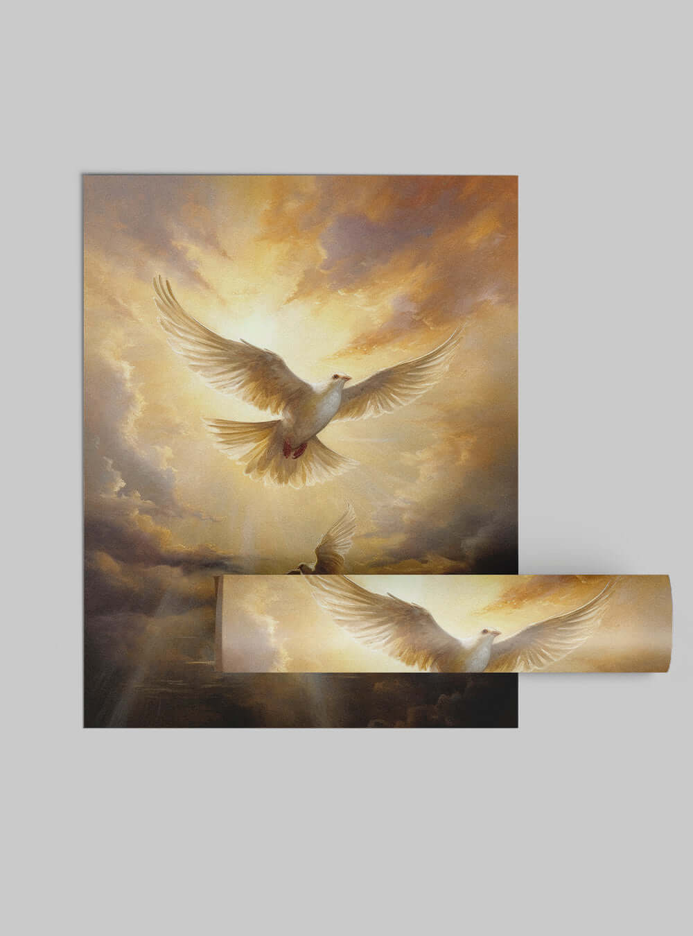 Matthew 10:31 Doves of Peace Christian Artwork Poster Print