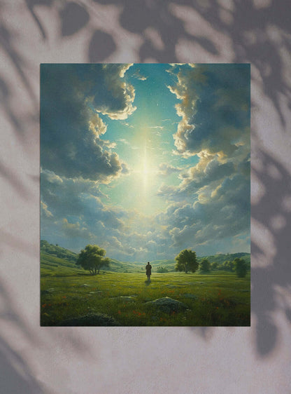 Matthew 11:29 Serene Nature Sacred Art Poster Print