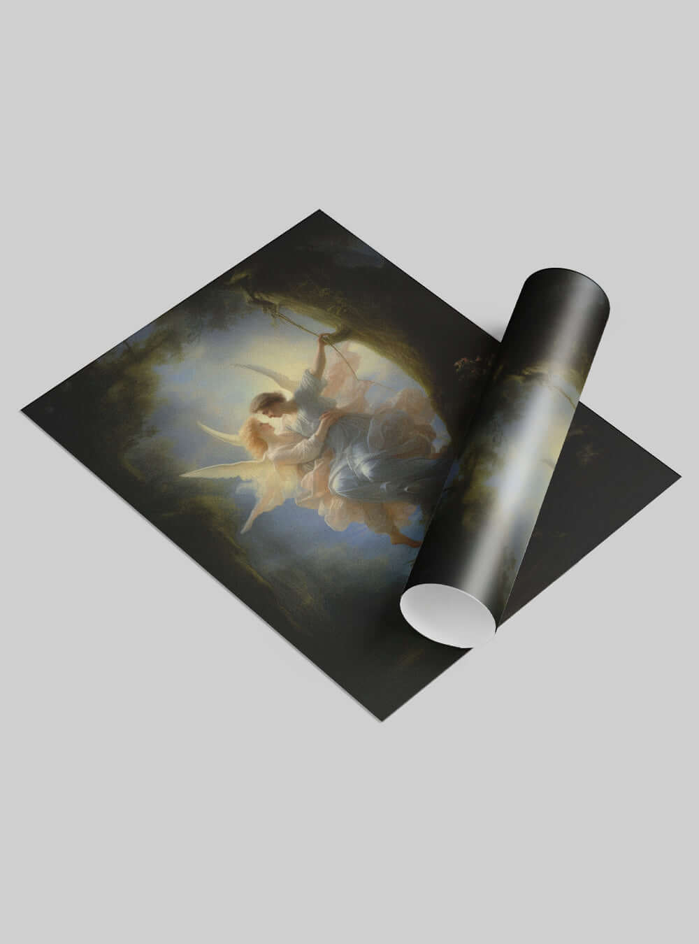 Matthew 11:30 | Angelic Embrace | Christian Wall Art Poster Print