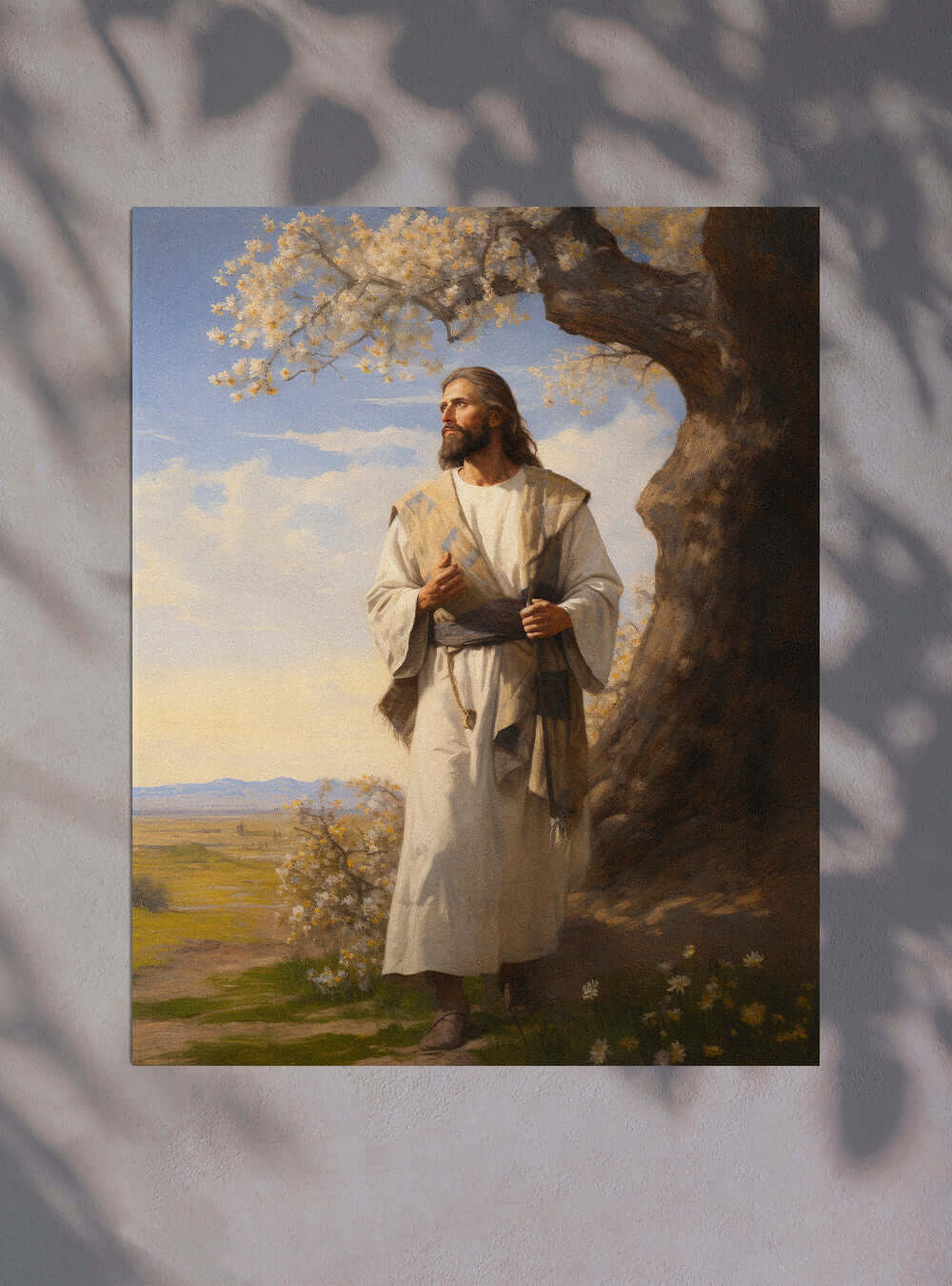 Matthew 13:44 Serene Scene Modern Christian Wall Art Poster Print