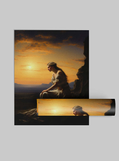 Matthew 18:20 Serene Sunset - Christian Artwork Poster Print