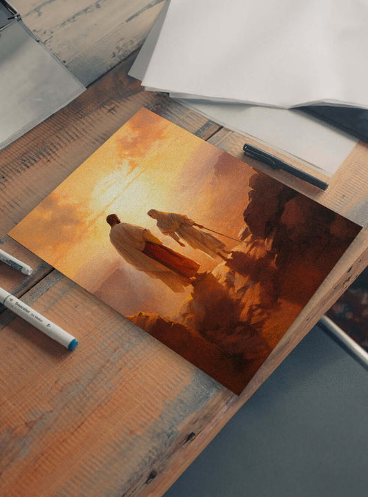 Matthew 22:39 Sunrise Serenity | Bible Scripture Art Poster Print