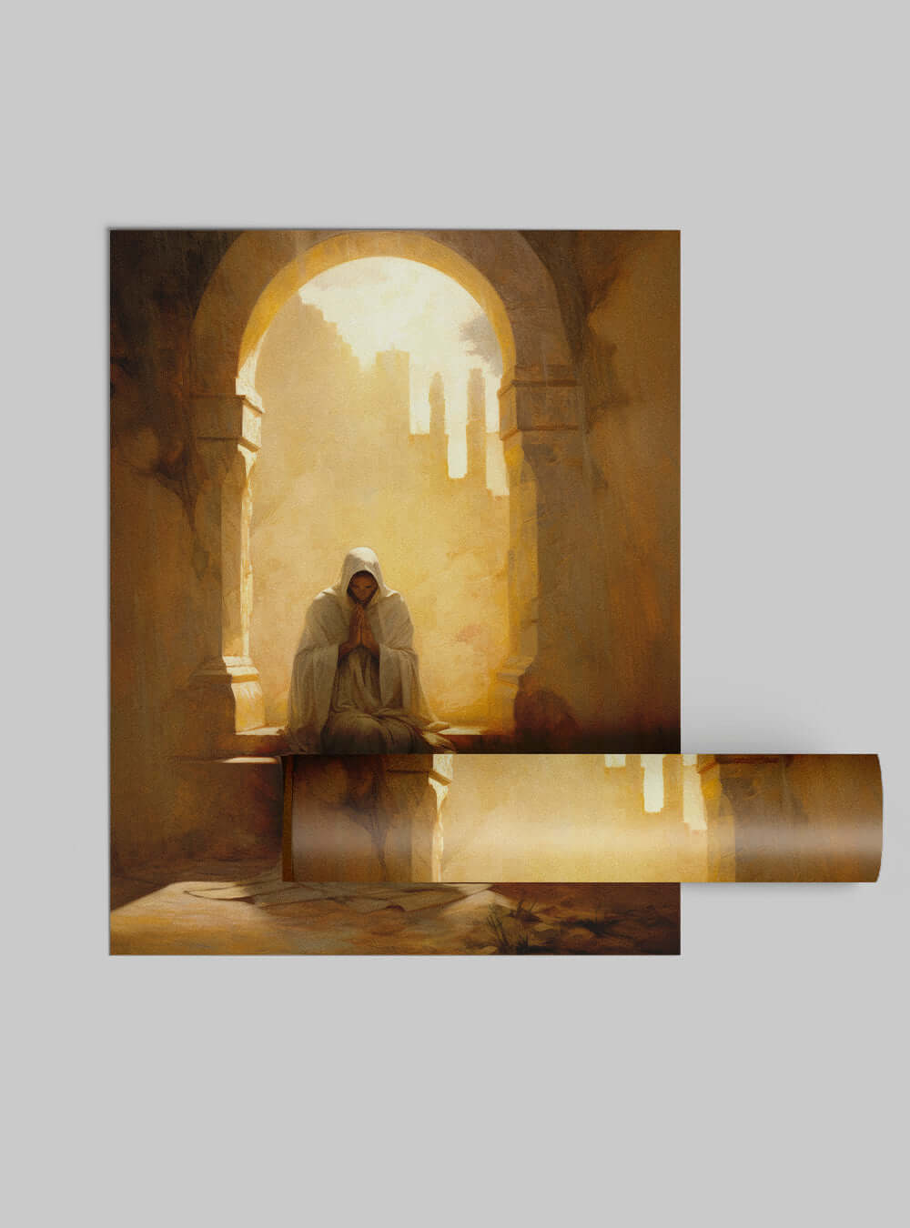 Matthew 5:10 Sunlit Solitude - Sacred Art Poster Print