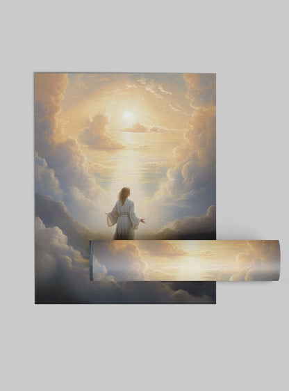 Matthew 6:10 Angelic Figure Bible Verse Wall Art Poster Print