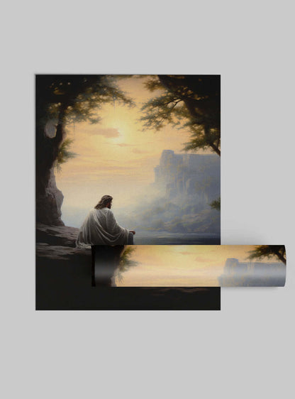 Numbers 6:24 Serene Sunset Spiritual Christian Wall Art Poster Print