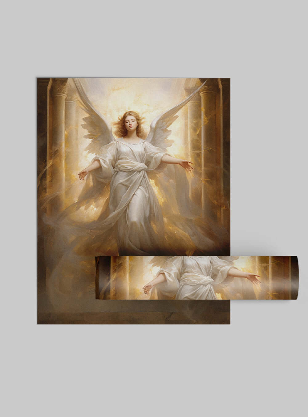 Philippians 1:6 Angelic Light Christian Wall Art Poster Print