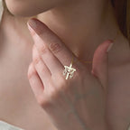 Resurrection Cross Sterling Silver Necklace in 18k Gold Vermeil