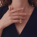 Hourglass Necklace in 18k Gold Vermeil