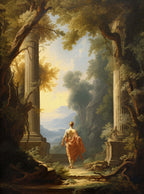 Psalm 1:2 Enchanting Ruins Christian Home Decor Poster Print