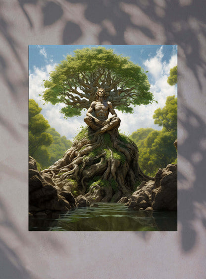 Psalm 1:3 - Tree Spirit Guardian - Christian Art Poster Print